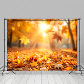 Lofaris Fallen Leaves Under Sunshine Bokeh Autumn Backdrop